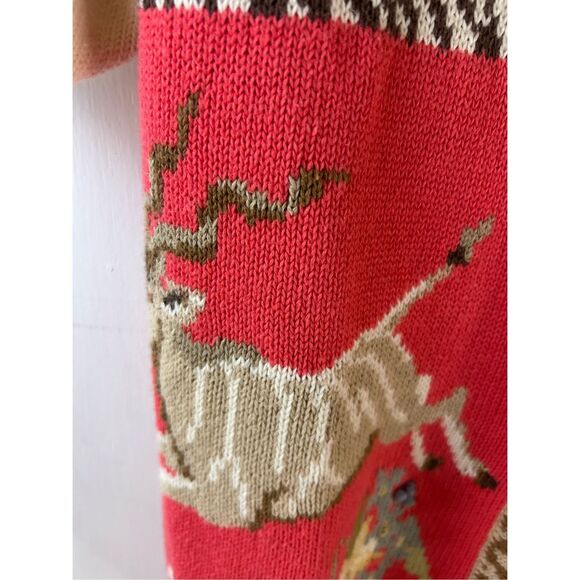 Susan Bristol Pink Animal Print sweater small button Cardigan rn#43189 Hong Kong - Picture 3 of 9